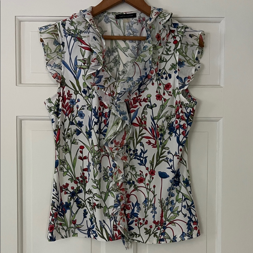 Tommy Hilfiger Multicolor Floral Ruffle Blouse